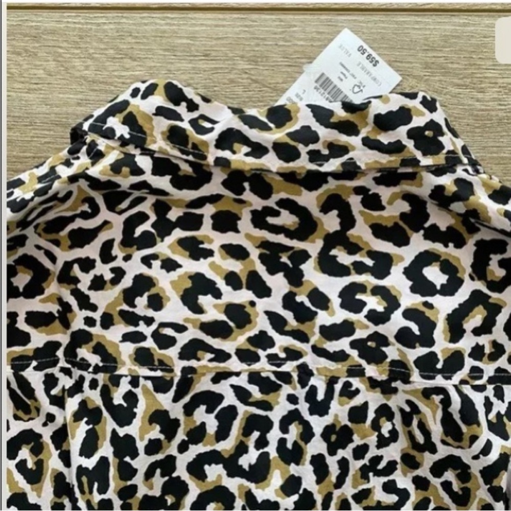 Nwt J. Crew Leopard Print Button Down Top - image 2
